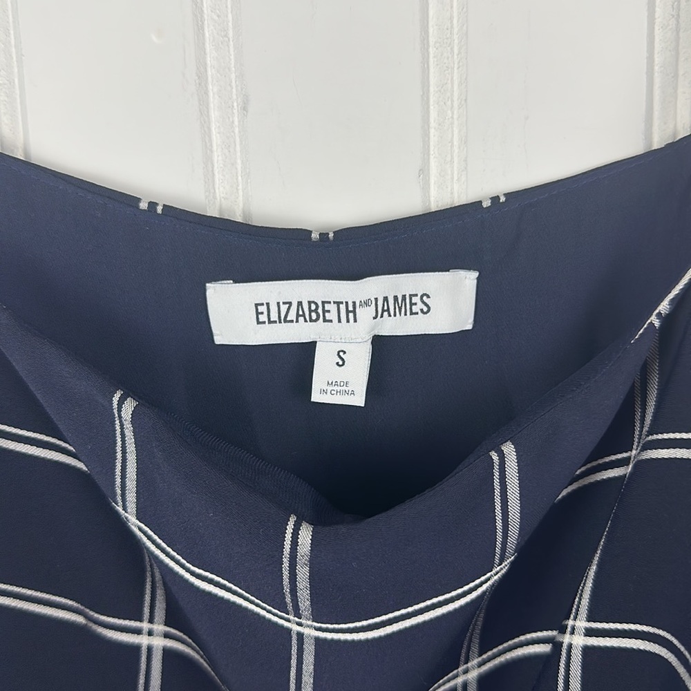 Elizabeth & James Black and White Plaid Ruffle Dress Women's Small - Picture 6 of 8